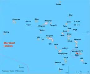 Poziția localității Majuro