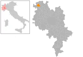 Poziția localității Albugnano