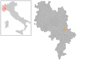 Poziția localității Belveglio