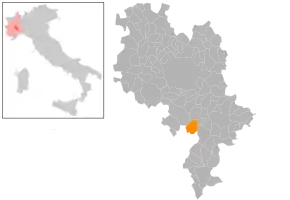 Poziția localității Calosso