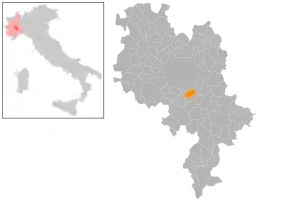 Poziția localității Mongardino