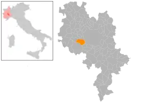 Poziția localității Tigliole