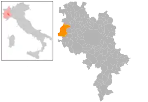 Poziția localității Villanova d'Asti