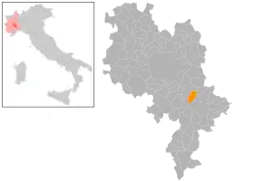 Poziția localității Vinchio