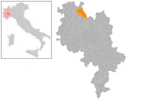 Poziția localității Montiglio Monferrato