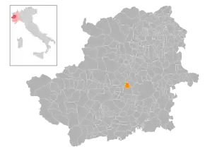 Poziția localității Alpignano