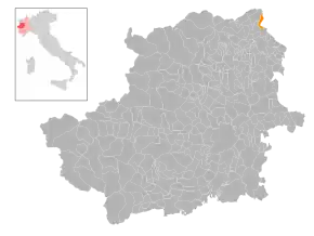 Poziția localității Andrate