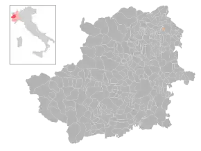 Poziția localității Banchette