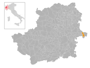 Poziția localității Brusasco