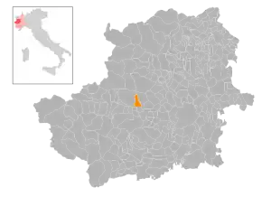 Poziția localității Caprie