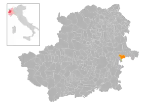 Poziția localității Casalborgone