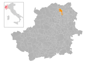 Poziția localității Castelnuovo Nigra