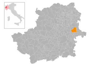 Poziția localității Chivasso