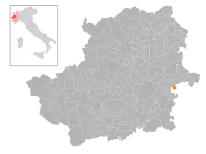 Poziția localității Cinzano