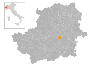 Poziția localității Collegno