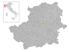 Poziția localității Fiano