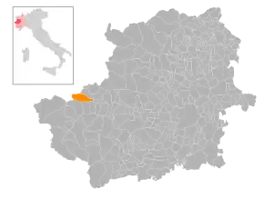 Poziția localității Giaglione