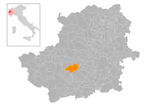 Poziția localității Giaveno