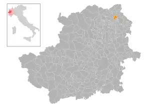 Poziția localității Lessolo