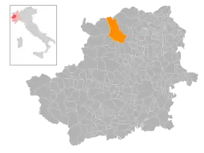 Poziția localității Locana