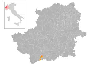 Poziția localității Luserna San Giovanni