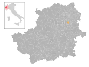 Poziția localității Lusigliè