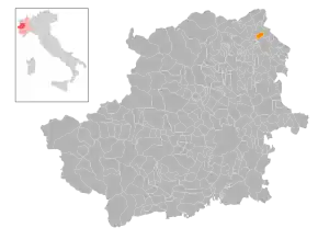 Poziția localității Montalto Dora