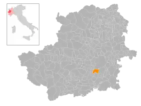 Poziția localității Nichelino