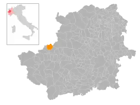 Poziția localității Novalesa