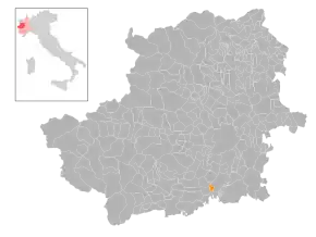 Poziția localității Osasio