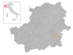 Poziția localității Pecetto Torinese