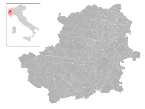 Poziția localității Pertusio