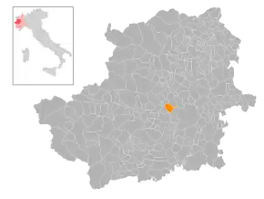 Poziția localității Pianezza