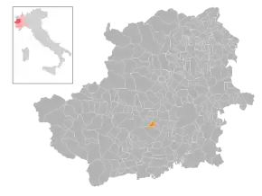 Poziția localității Sangano