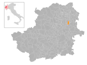 Poziția localității San Giusto Canavese