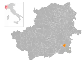 Poziția localității Santena