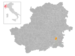 Poziția localității Trofarello