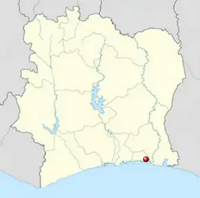 Poziția localității Bingerville