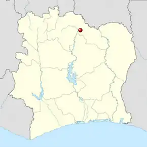 Poziția localității Ferkessédougou