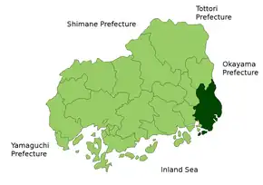 Poziția localității Fukuyama