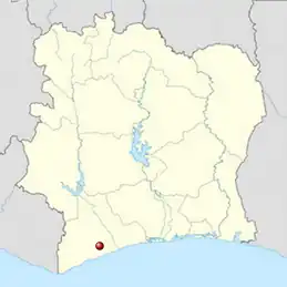 Poziția localității Gabiadji