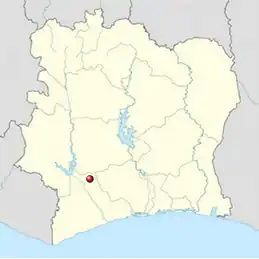 Poziția localității Grand-Zattry