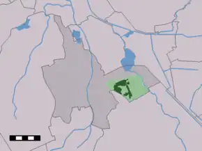 Localitatea Zuidlaren în cadrul comunei Tynaarlo