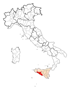 Poziția provinciei în Italia