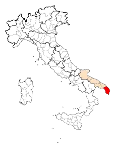 Poziția provinciei în Italia