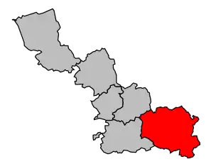 Arondismentul Avesnes-sur-Helpe în cadrul departamentului Nord