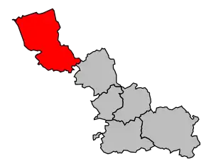 Arondismentul Dunkerque în cadrul departamentului Nord