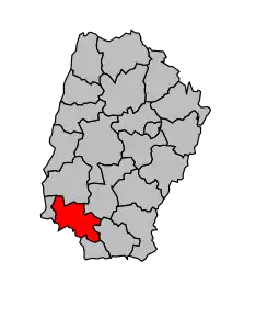 Cantonul Reyrieux în cadrul arondismentului