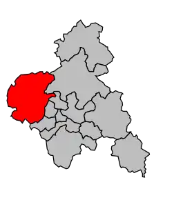 Cantonul Huriel în cadrul arondismentului