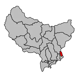 Cantonul Menton-Est în cadrul arondismentului